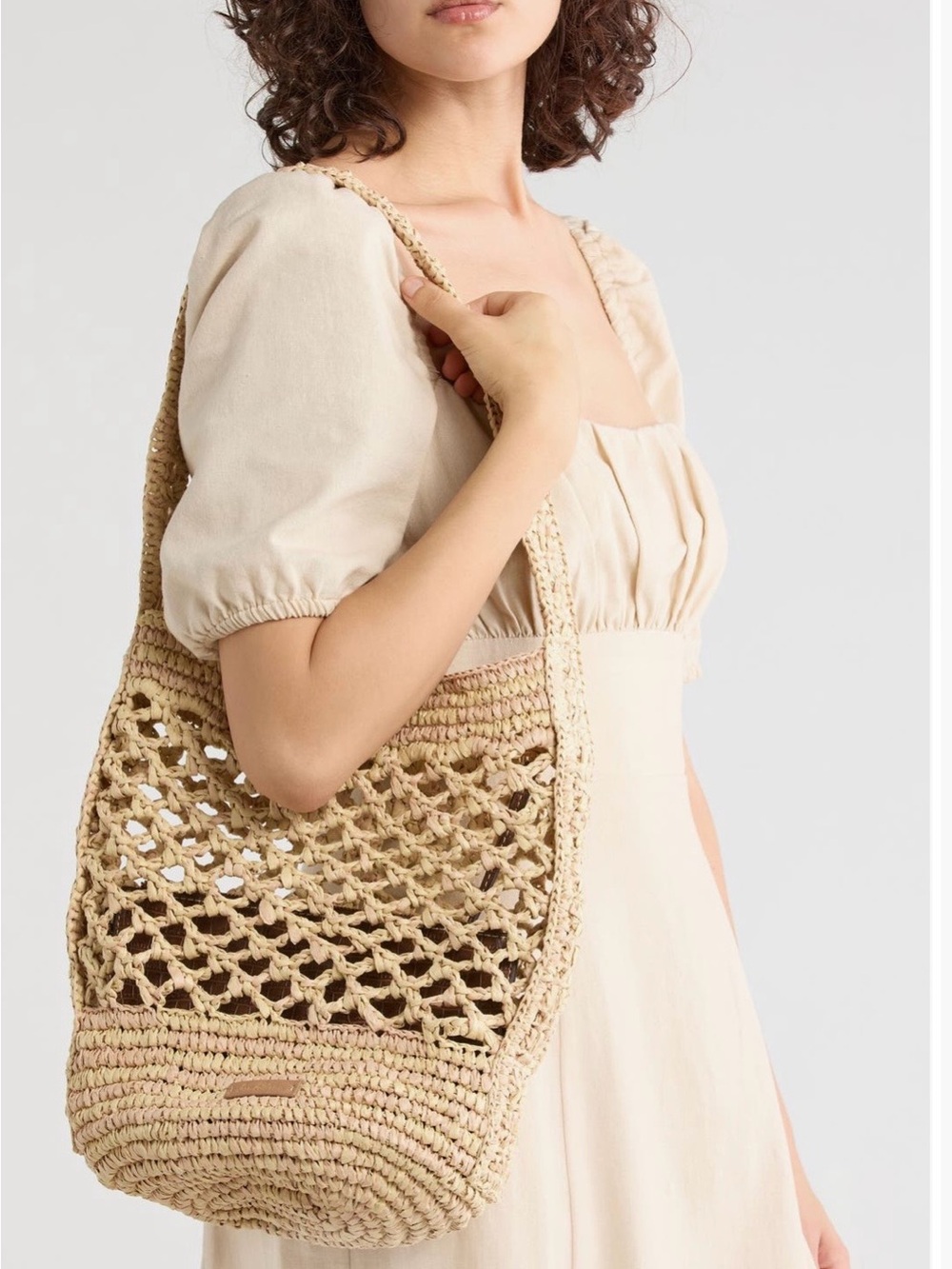 Sam Edelman Raffia Bucket Bag